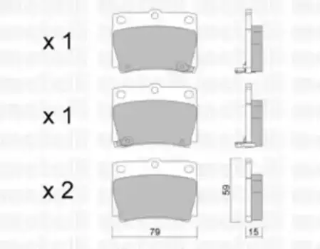 Тормозные колодки дисковые задняя ось METELLI 22-0484-0