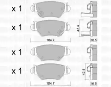 Тормозные колодки дисковые задняя ось METELLI 22-0259-0