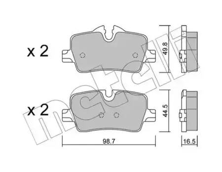 Тормозные колодки дисковые задняя ось METELLI 22-1264-0