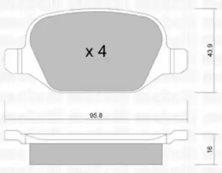 Тормозные колодки дисковые задняя ось METELLI 22-0324-1