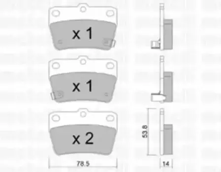 Тормозные колодки дисковые задняя ось METELLI 22-0431-0