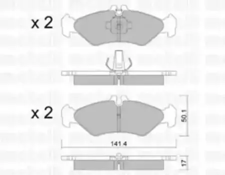 Тормозные колодки дисковые задняя ось METELLI 22-0571-0