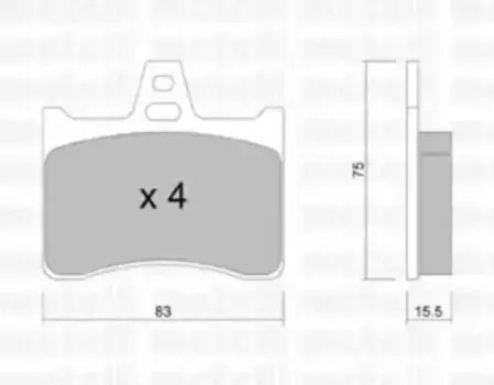 Тормозные колодки дисковые задняя ось METELLI 22-0531-0