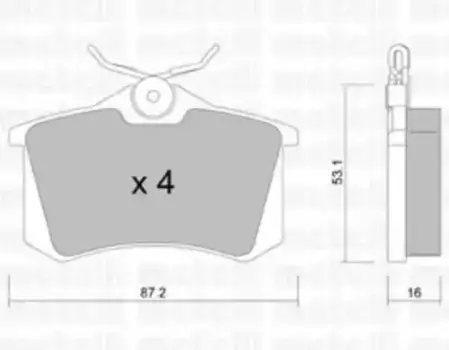 Тормозные колодки дисковые задняя ось METELLI 22-0100-2