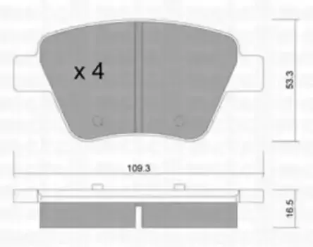 Тормозные колодки дисковые задняя ось METELLI 22-0889-0