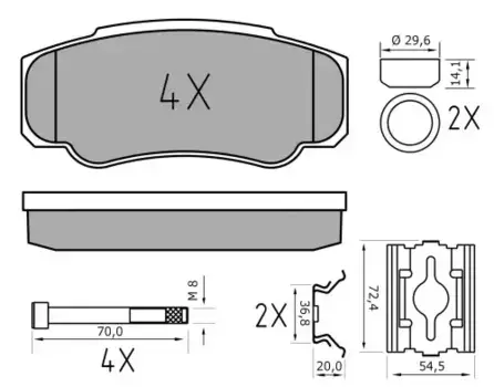 Тормозные колодки дисковые задняя ось MEYLE 025 239 2120/PD