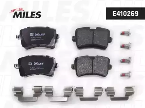 Тормозные колодки дисковые задняя ось MILES E410269