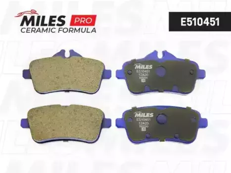 Тормозные колодки дисковые задняя ось MILES E510451