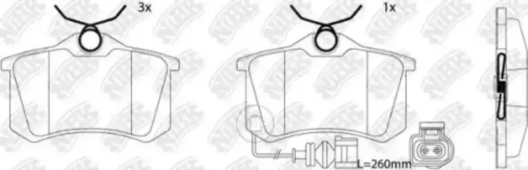 Тормозные колодки дисковые задняя ось NIBK PN0019W