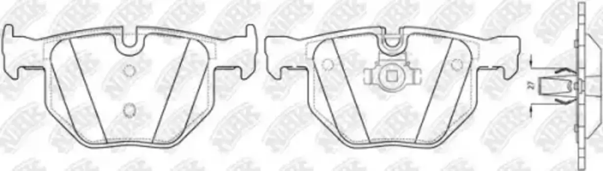 Тормозные колодки дисковые задняя ось NIBK PN0093