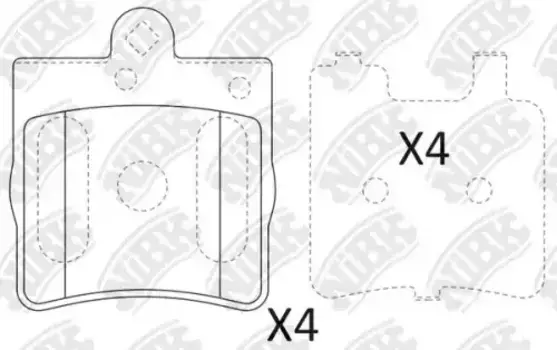 Тормозные колодки дисковые задняя ось NIBK PN0310