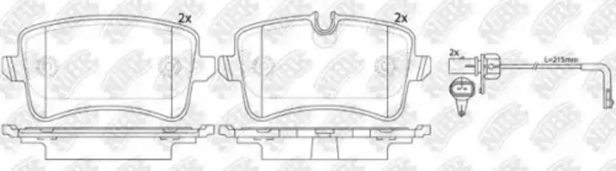 Тормозные колодки дисковые задняя ось NIBK PN0478W