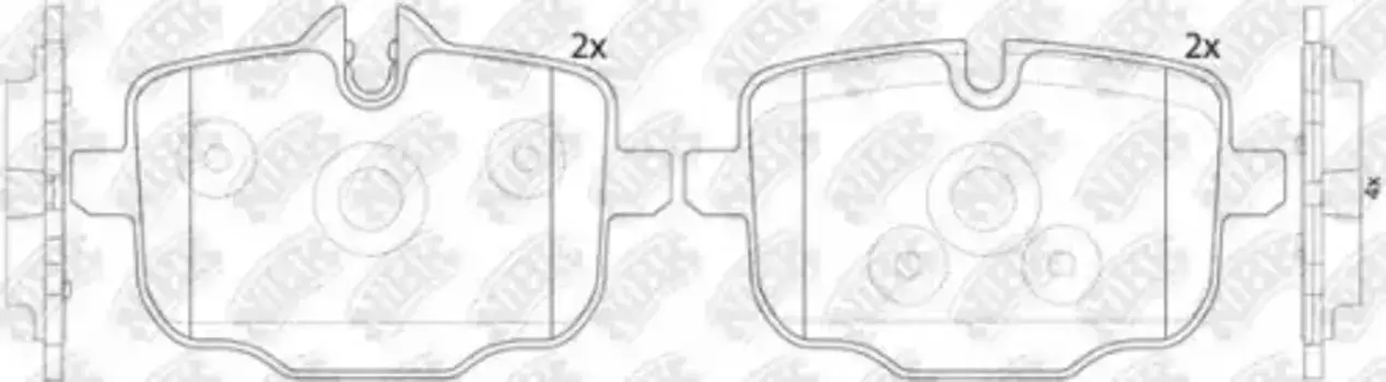 Тормозные колодки дисковые задняя ось NIBK PN0547