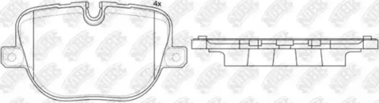 Тормозные колодки дисковые задняя ось NIBK PN0566