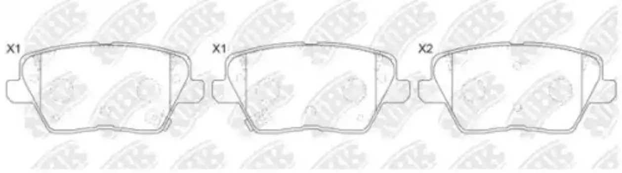 Тормозные колодки дисковые задняя ось NIBK PN0795