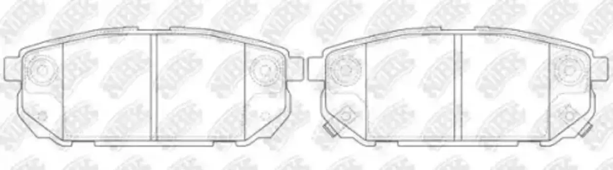 Тормозные колодки дисковые задняя ось NIBK PN0798