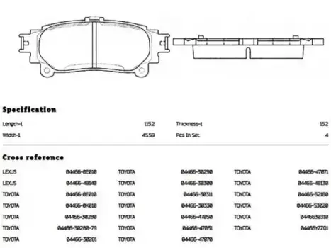 Тормозные колодки дисковые задняя ось NIBK PN1846