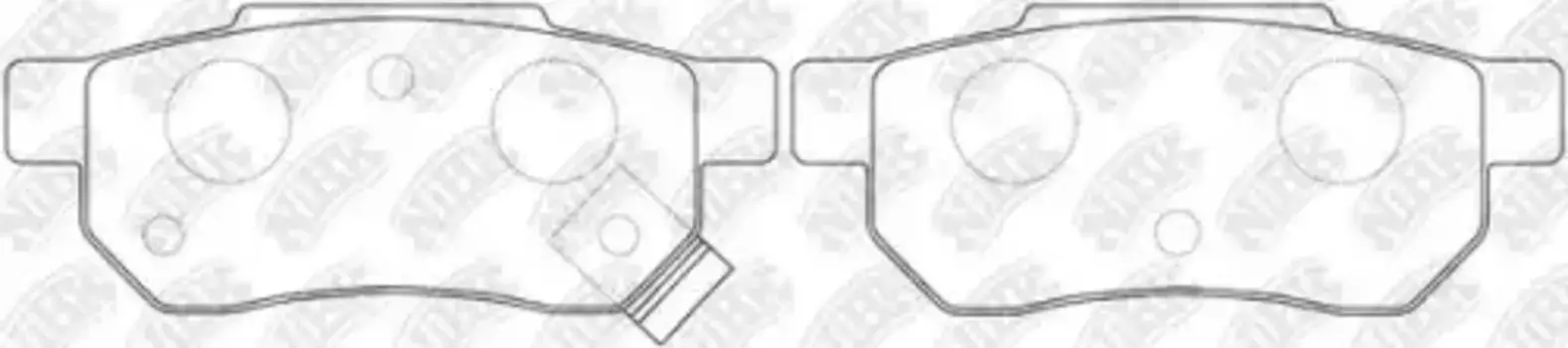 Тормозные колодки дисковые задняя ось NIBK PN8206