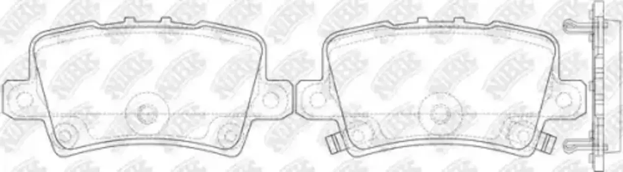 Тормозные колодки дисковые задняя ось NIBK PN8867