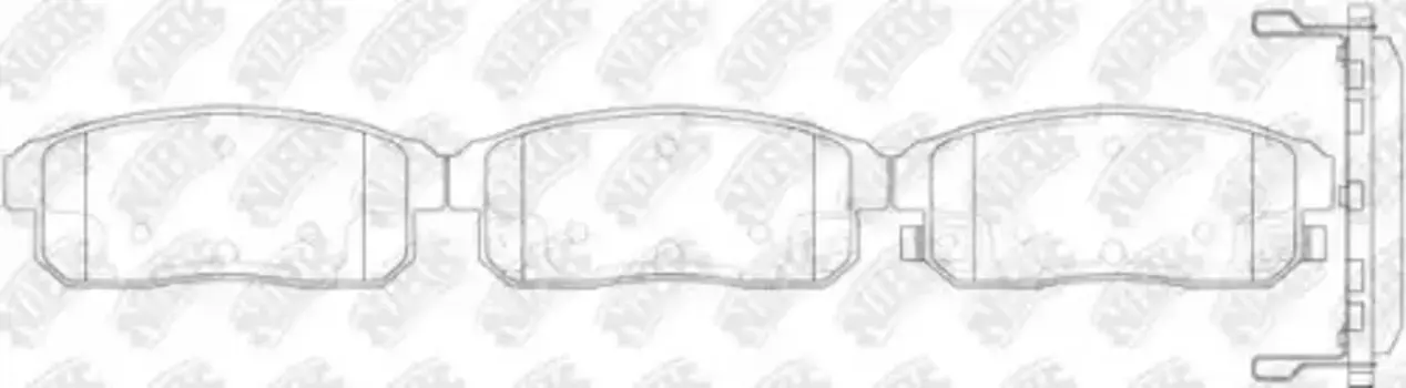 Тормозные колодки дисковые задняя ось NIBK PN9800