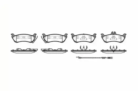 Тормозные колодки дисковые задняя ось REMSA 0698.11