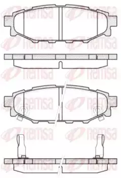 Тормозные колодки дисковые задняя ось REMSA 1136.12