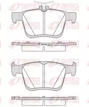 Тормозные колодки дисковые задняя ось REMSA 1516.00