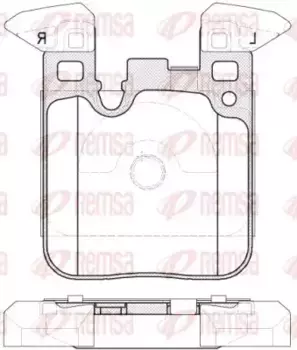 Тормозные колодки дисковые задняя ось REMSA 1539.00