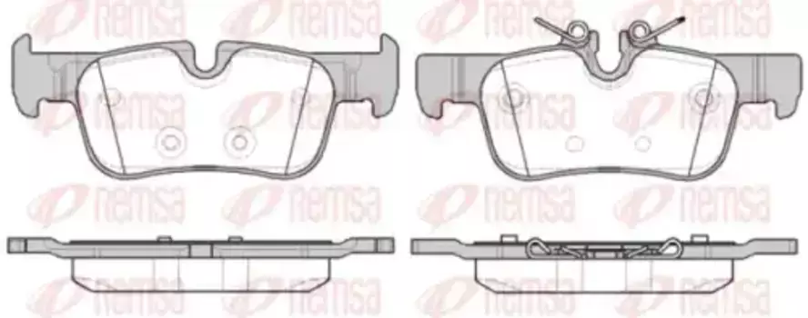 Тормозные колодки дисковые задняя ось REMSA 1573.00