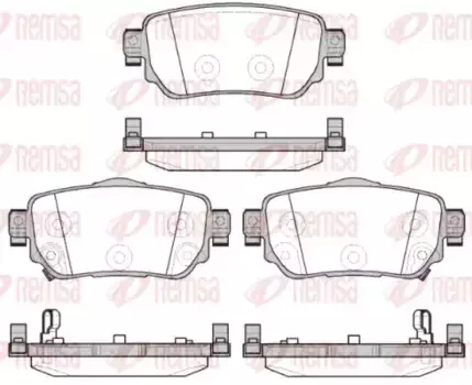 Тормозные колодки дисковые задняя ось REMSA 1582.02
