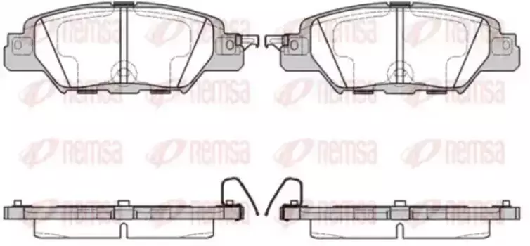Тормозные колодки дисковые задняя ось REMSA 1677.00