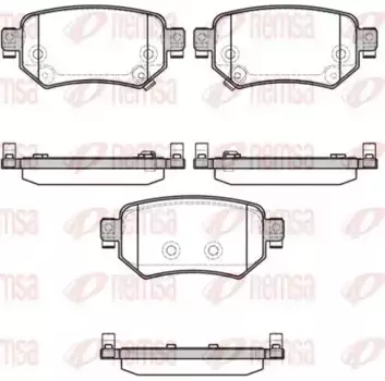 Тормозные колодки дисковые задняя ось REMSA 1682.02