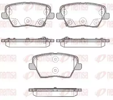 Тормозные колодки дисковые задняя ось REMSA 1784.02