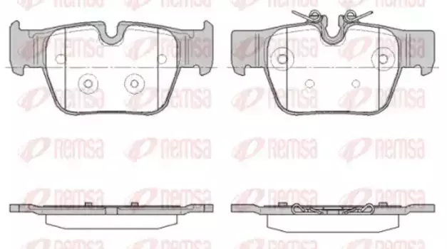 Тормозные колодки дисковые задняя ось REMSA 1868.00