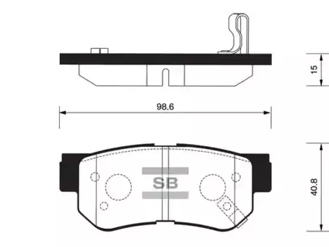 Тормозные колодки дисковые задняя ось SANGSIN SP1117