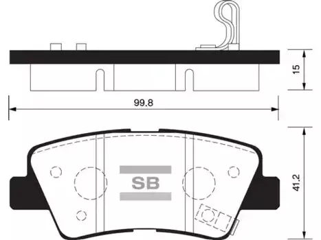 Тормозные колодки дисковые задняя ось SANGSIN SP1239