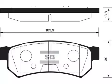 Тормозные колодки дисковые задняя ось SANGSIN SP1257