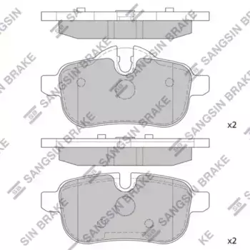 Тормозные колодки дисковые задняя ось SANGSIN SP1942