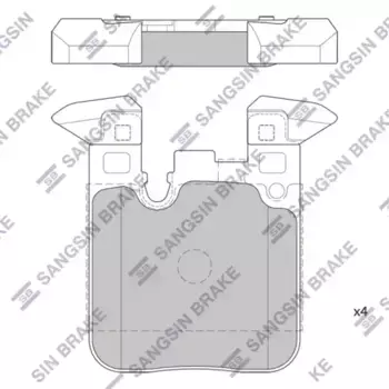 Тормозные колодки дисковые задняя ось SANGSIN SP1959