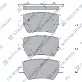 Тормозные колодки дисковые задняя ось SANGSIN SP4469