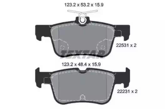 Тормозные колодки дисковые задняя ось TEXTAR 2253101
