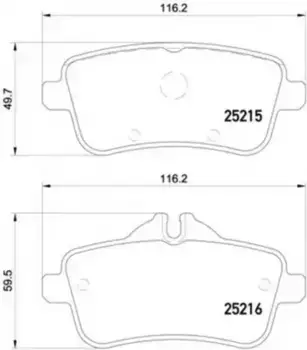 Тормозные колодки дисковые задняя ось TEXTAR 2521501