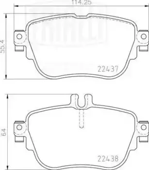 Тормозные колодки дисковые задняя ось TRIALLI PF 4404