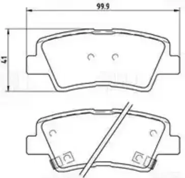 Тормозные колодки дисковые задняя ось TRIALLI PF 2702CR