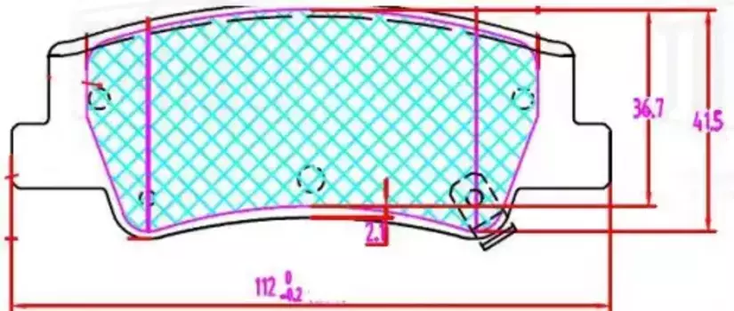 Тормозные колодки дисковые задняя ось TRIALLI PF 1202