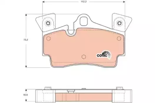 Тормозные колодки дисковые задняя ось TRW GDB1652