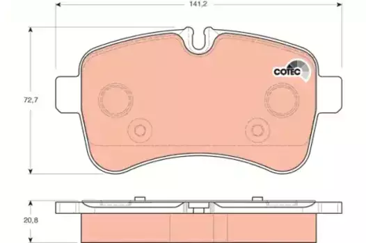 Тормозные колодки дисковые задняя ось TRW GDB1748