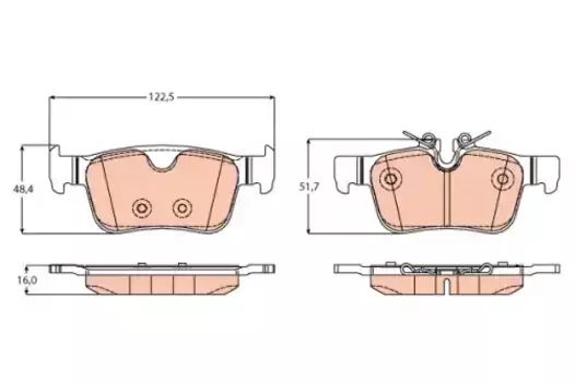 Тормозные колодки дисковые задняя ось TRW GDB2168