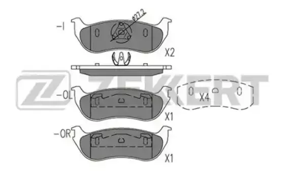 Тормозные колодки дисковые задняя ось ZEKKERT BS2981