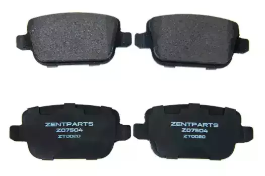 Тормозные колодки дисковые задняя ось ZENTPARTS Z07504